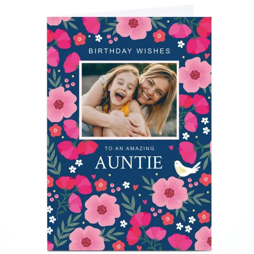 Photo Klara Hawkins Birthday Card - Flowers & Birds