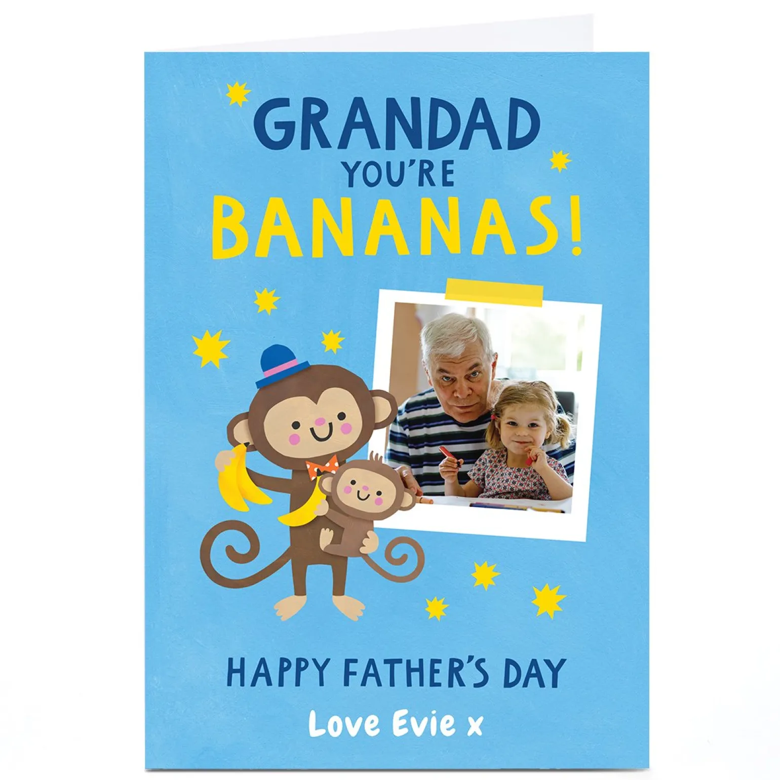 Photo Lemon & Sugar Father's Day Card - You're Bananas, Grandad