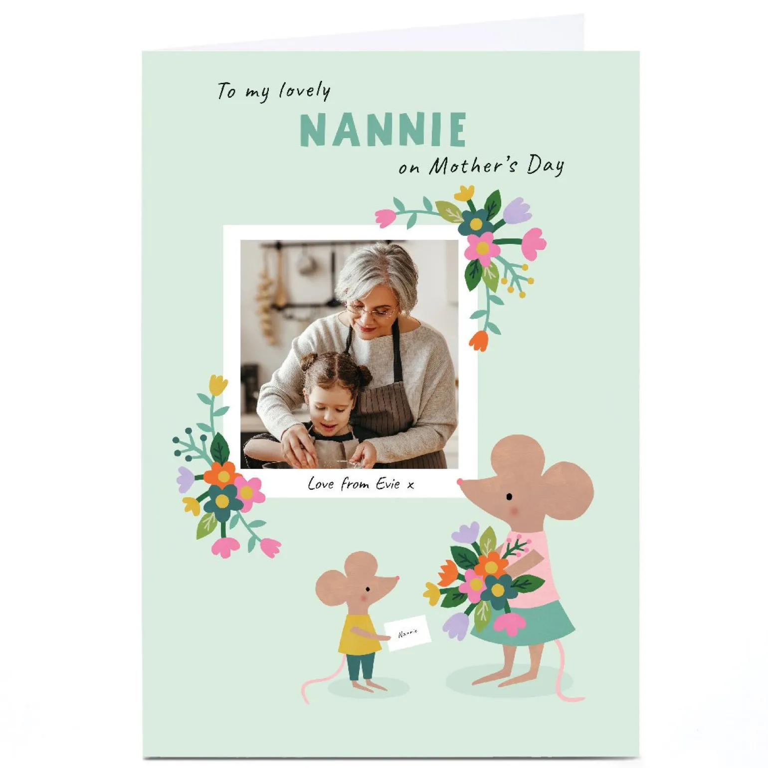 Photo Lemon & Sugar Mother's Day Card - Nannie Mouse