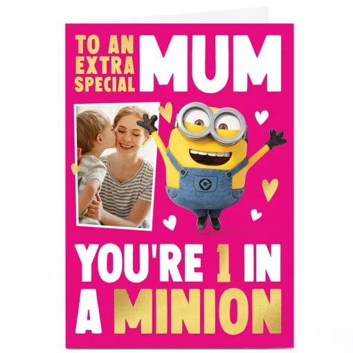 Photo Minions Mother's Day Card - Extra Special 1 in a Minion Mum