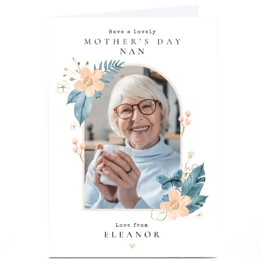 Photo Mother's Day Card - Flower Frame, Lovely Mother's Day