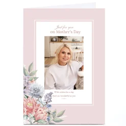 Photo Mother's Day Card - Pink Portrait, As Wonderful as You