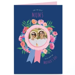 Photo Mother's Day Card - Ribbon Mums