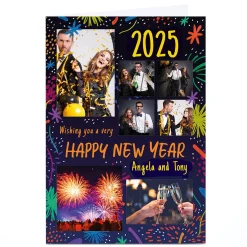 Photo New Year Card - 6 Photo Fireworks