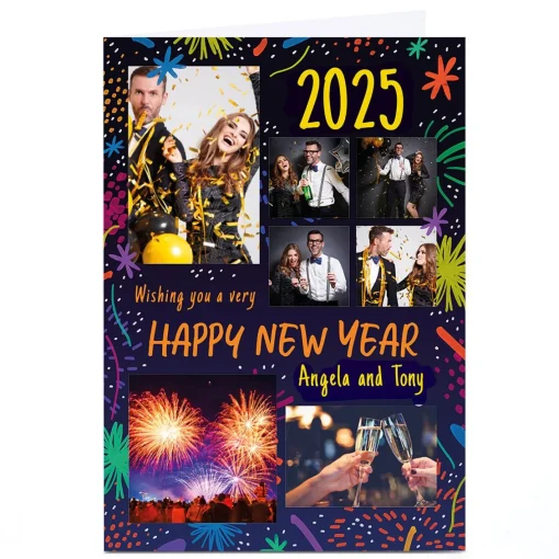 Photo New Year Card - 6 Photo Fireworks