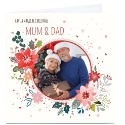 Photo Nikki Upsher Christmas Card - Round Frame