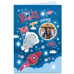 Photo Tatty Teddy Valentine's Day Card - To The Moon and Back, Daddy