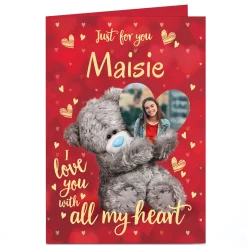 Photo Tatty Teddy Valentine's Day Card - Love You with my Whole Heart