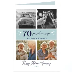Photo 70th Anniversary Card - Happy Platinum Anniversary