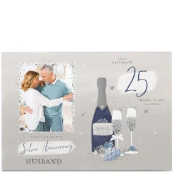 Photo 25th Wedding Anniversary Card - Let's Celebrate