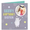 Photo Upload Birthday Card - Bear, Sister