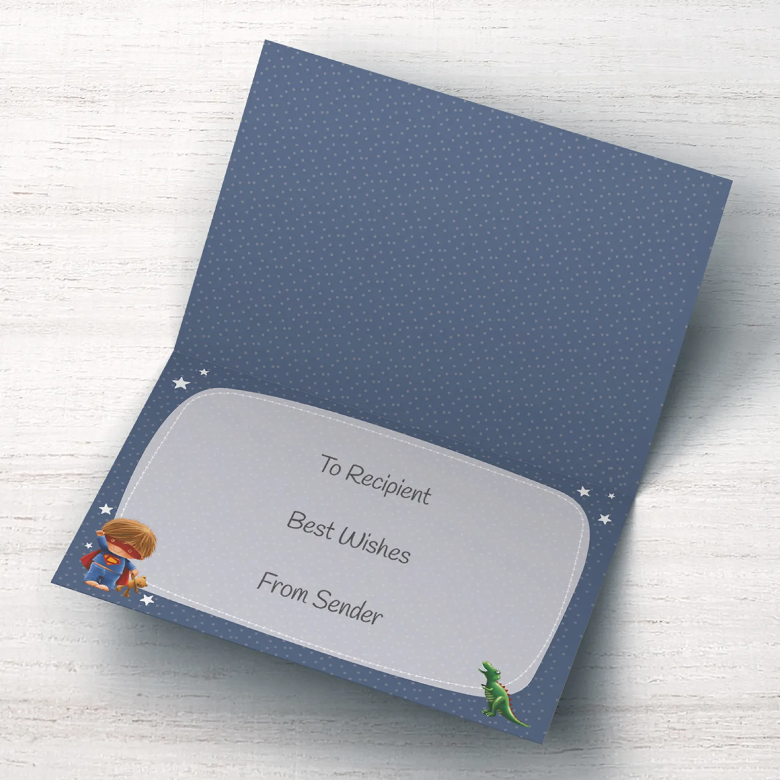 Photo Upload Father's Day Card - Super Daddy And Sidekick