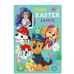 Photo Upload Paw Patrol Easter Card