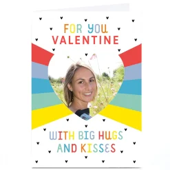 Photo Valentine's Day Card - Big Hugs and Kisses