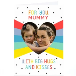 Photo Valentine's Day Card - Rainbow Heart, Mummy