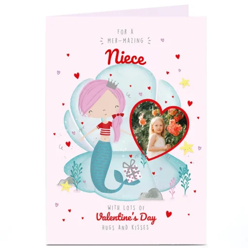 Photo Valentine's Day Card - Mer-Mazing Niece