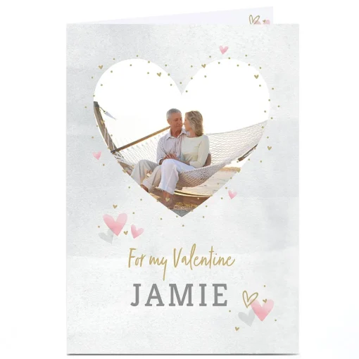 Photo Valentine's Day Card - Watercolour Hearts