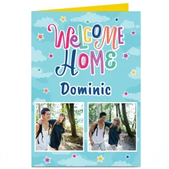 Photo Welcome Home Card - Stars & Clouds