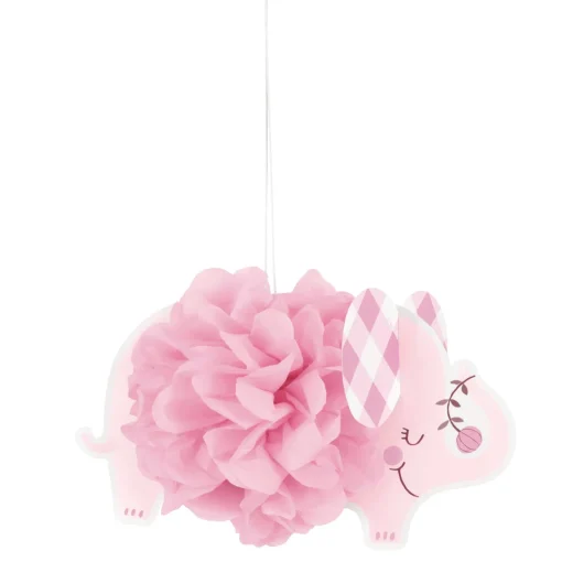 Pink Elephant Baby Shower Accessories Kit