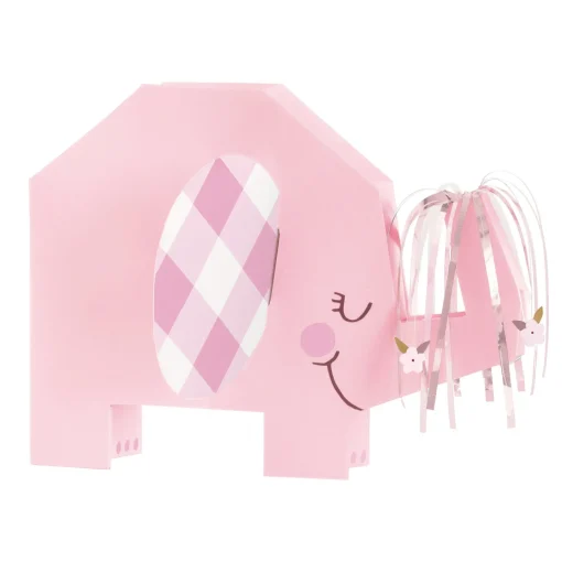 Pink Elephant Baby Shower Accessories Kit