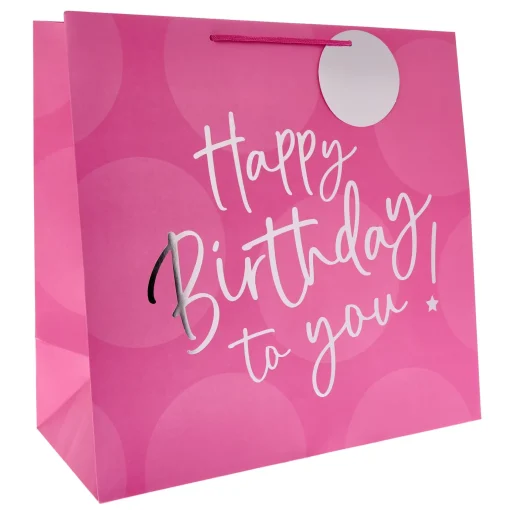 Pink Happy Birthday Gift Bags - Multipack of 3