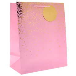 Pink Speckle Large Portrait Gift Bag - Multipack of 4