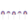 Rainbow Pick Cake Candles - Pack of 5