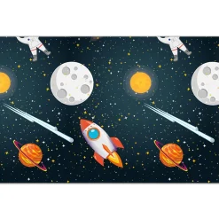 Rocket Space Party Tableware & Decorations Bundle - 16 Guests
