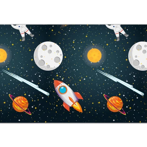 Rocket Space Party Tableware & Decorations Bundle - 16 Guests