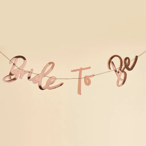 Rose Gold Bride To Be Card Banner