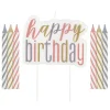 Rose Gold, Gold & Silver Happy Birthday Candles - Pack of 13