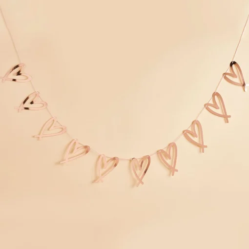Rose Gold Heart Garland