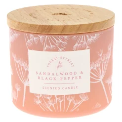 Sandalwood & Black Pepper Scented Candle