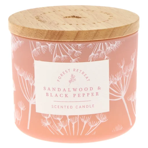 Sandalwood & Black Pepper Scented Candle