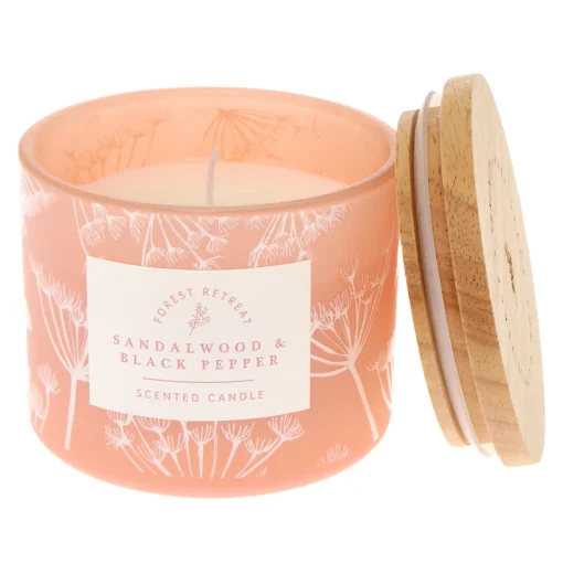 Sandalwood & Black Pepper Scented Candle