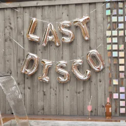 Silver Last Disco Foil Balloon Garland