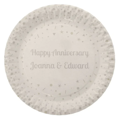 Star Confetti Personalised Party Plate
