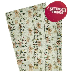 Stranger Things Gift Wrap - 2 Sheets & 2 Tags