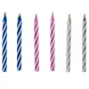 Striped Relighting Birthday Candles - Pack of 10