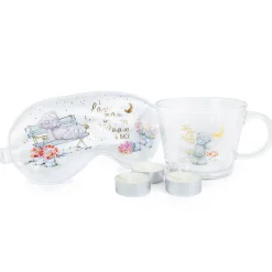 Tatty Teddy Eye Mask, Glass Mug & Tealights Set