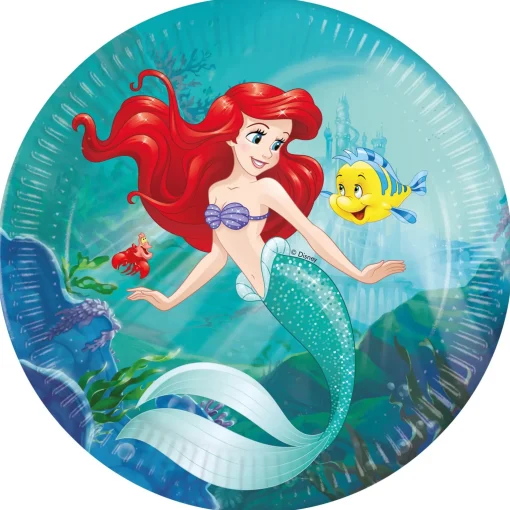 The Little Mermaid Party Tableware & Decorations Bundle - 16 Guests