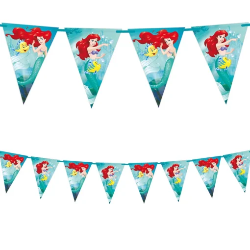 The Little Mermaid Party Tableware & Decorations Bundle - 16 Guests