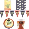 The Mandalorian Birthday Party Tableware & Decorations Bundle - 16 Guests