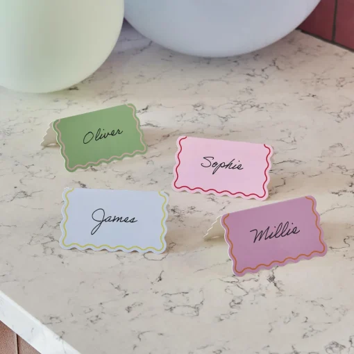 Wavey Edge Place Cards - Pack of 8