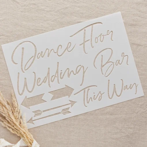 Wedding Letter Stencils - Pack of 4