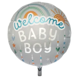 Welcome Baby Boy 31-Inch Foil Helium Balloon