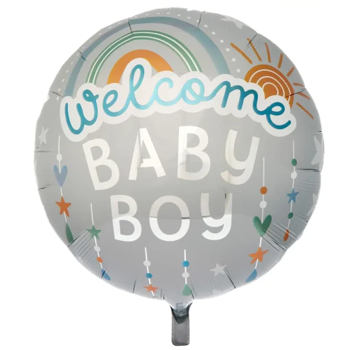 Welcome Baby Boy 31-Inch Foil Helium Balloon