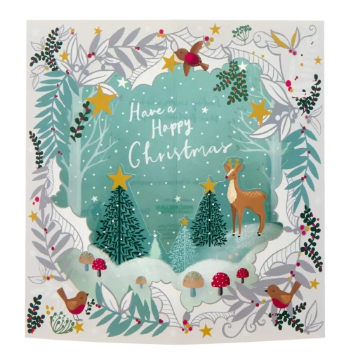 Woodland Scene Luxury Charity Christmas Cards - Pack of 6