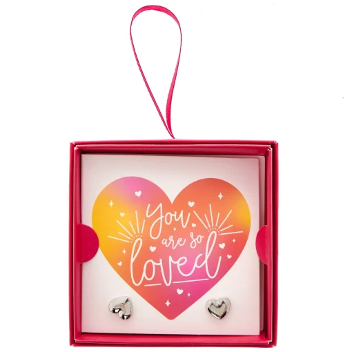 You Are So Loved Heart Earrings